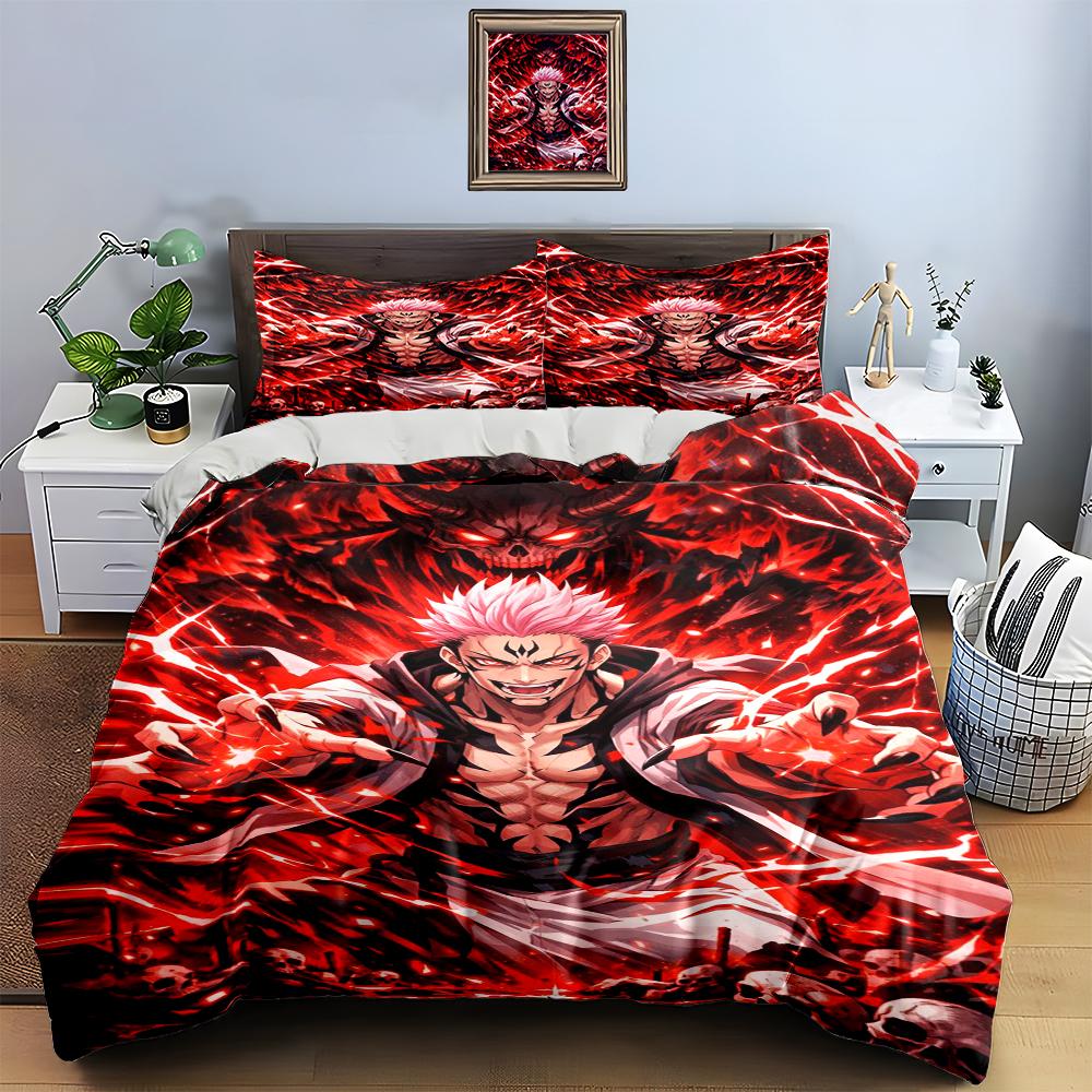 Fiery Character Design. Bedding Duvet Cover Sets Duvet Covers Pillowcases Gifts (1 * Duvet Cover 2 * Pillowcases, Without Duvet Insert)