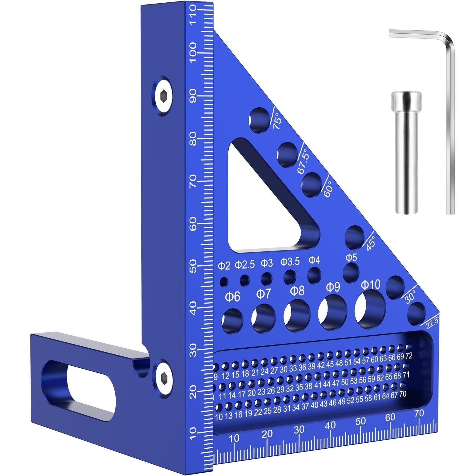 

Angle Range 22.5-90° 3D Aluminum Ruler Multi-Angle Measuring Tool