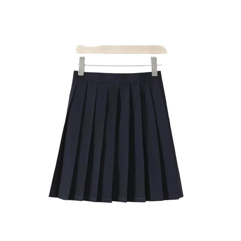 Authentic Navy & White Japanese JK Uniform Sailor Suit with Pleated Skirt