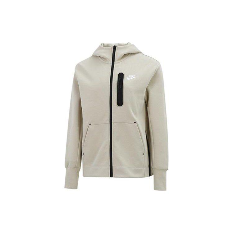 Nike Sweatshirts Women's Khaki Hooded Moderate Cardigan DD5625-206