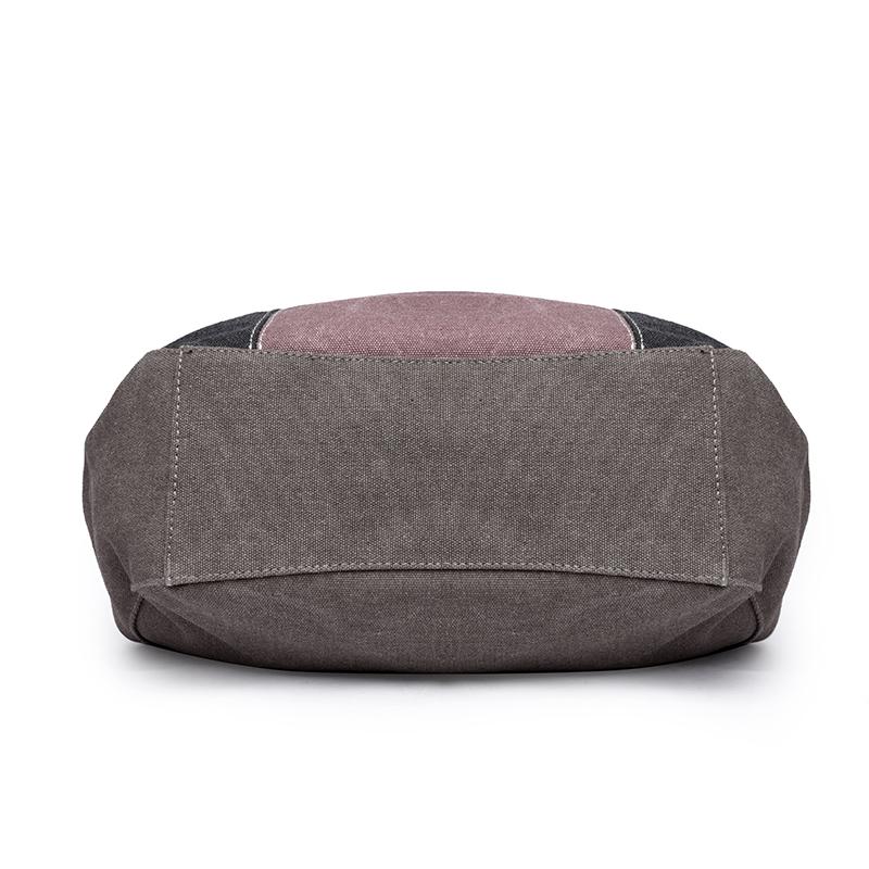 Women's Shoulder Bag Large Capacity Tote Bag Contrast Color Stitching Canvas Bag