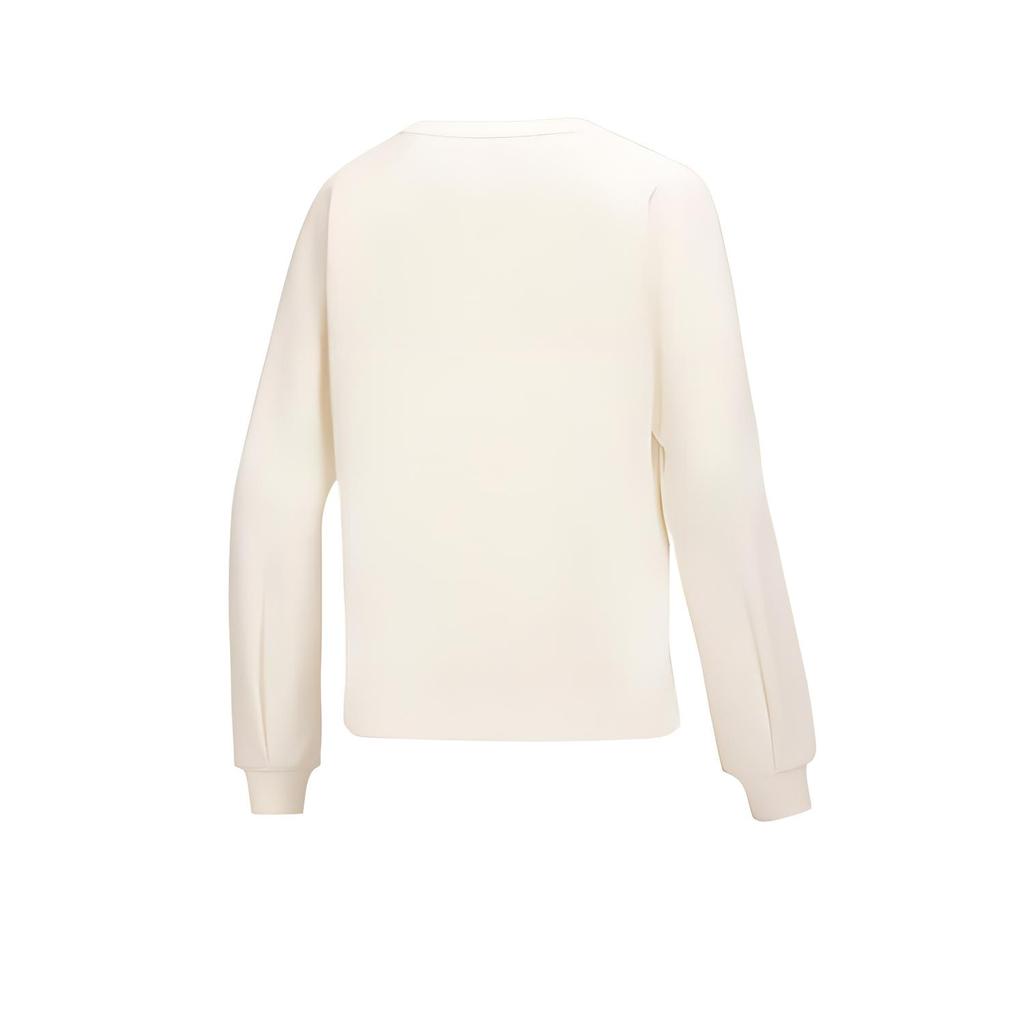 Skechers Comfort Sports Series Casual Breathable Soft Round Neck Long Sleeve Sweatshirt Women sweatshirt Corn-White P125W016-01PJ