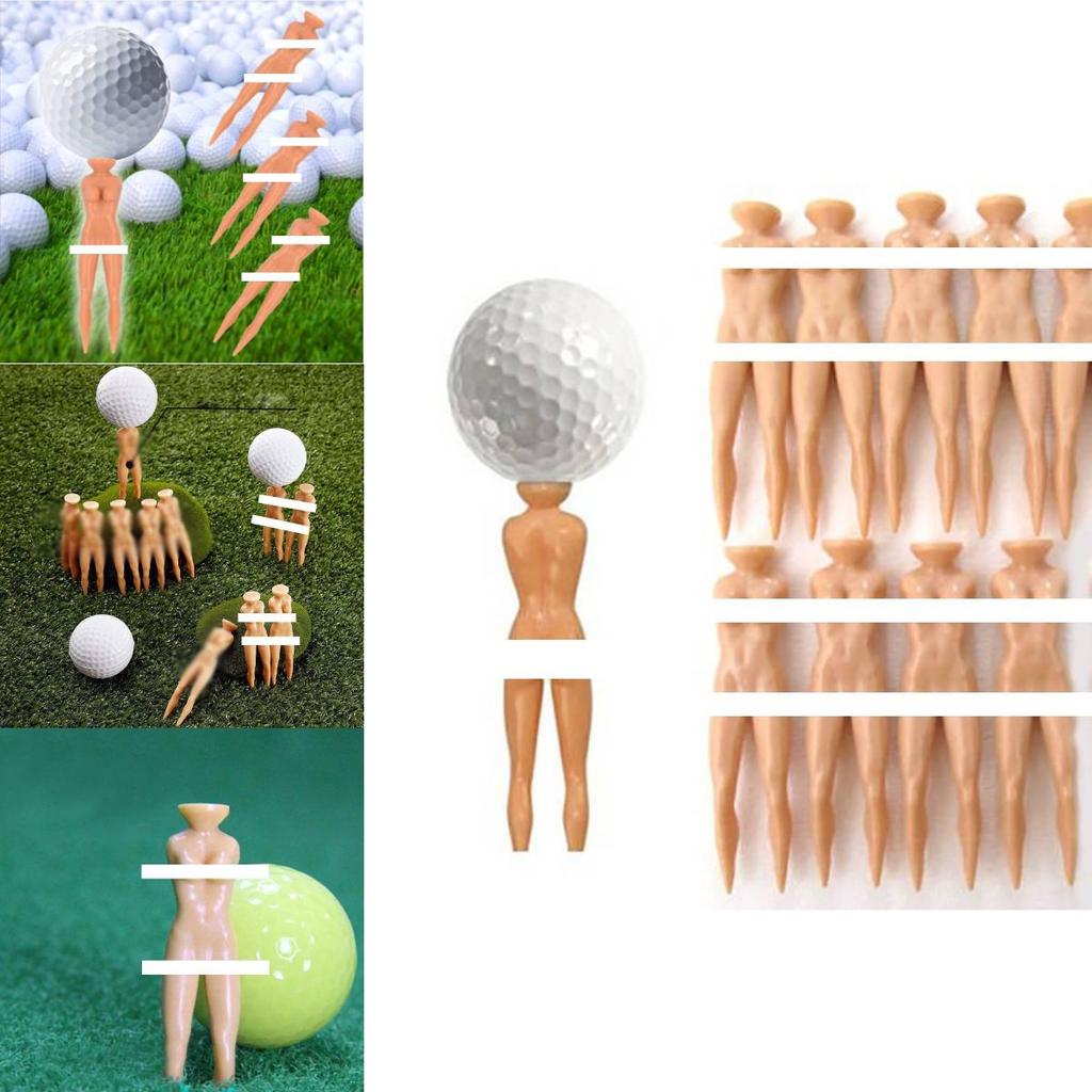 Schöne, hautfarbene Golf-Tees aus robustem Kunststoff für verschiedene Sportarten