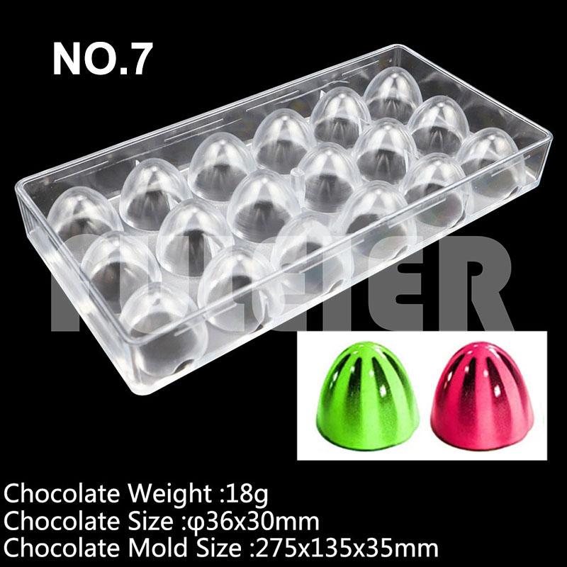 Polycarbonat Schokoladenformen Quadratisch Rund Süßigkeiten Süßwarenriegel Form Backen Kuchen BonBon Süßwarenwerkzeuge Backzubehör