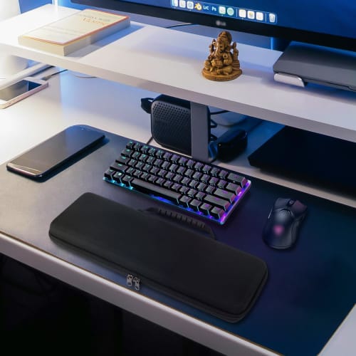 Linkidea Tvrdé cestovní pouzdro na klávesnici, Kompaktní pouzdro na 60% klávesnici a myš pro Razer Huntsman Mini 60%, Pouzdro na 61klávesovou klávesnici, Ochranné úložiště