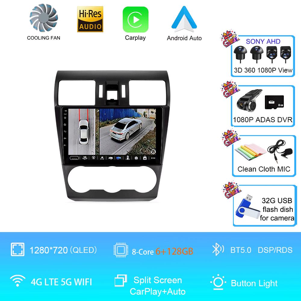 Car Radio Android 14 Stereo For Subaru Forester XV WRX 2012- 2015 For Impreza Multimedia Video Player Navigation GPS Head Unit