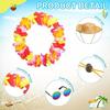 Hawaiian Porch Goose Outfits Summer Lawn Goose Costume Straw Hat And Hawaiian Lei Sunglasses Set for 23/17'' Lawn Patio Goose Statue