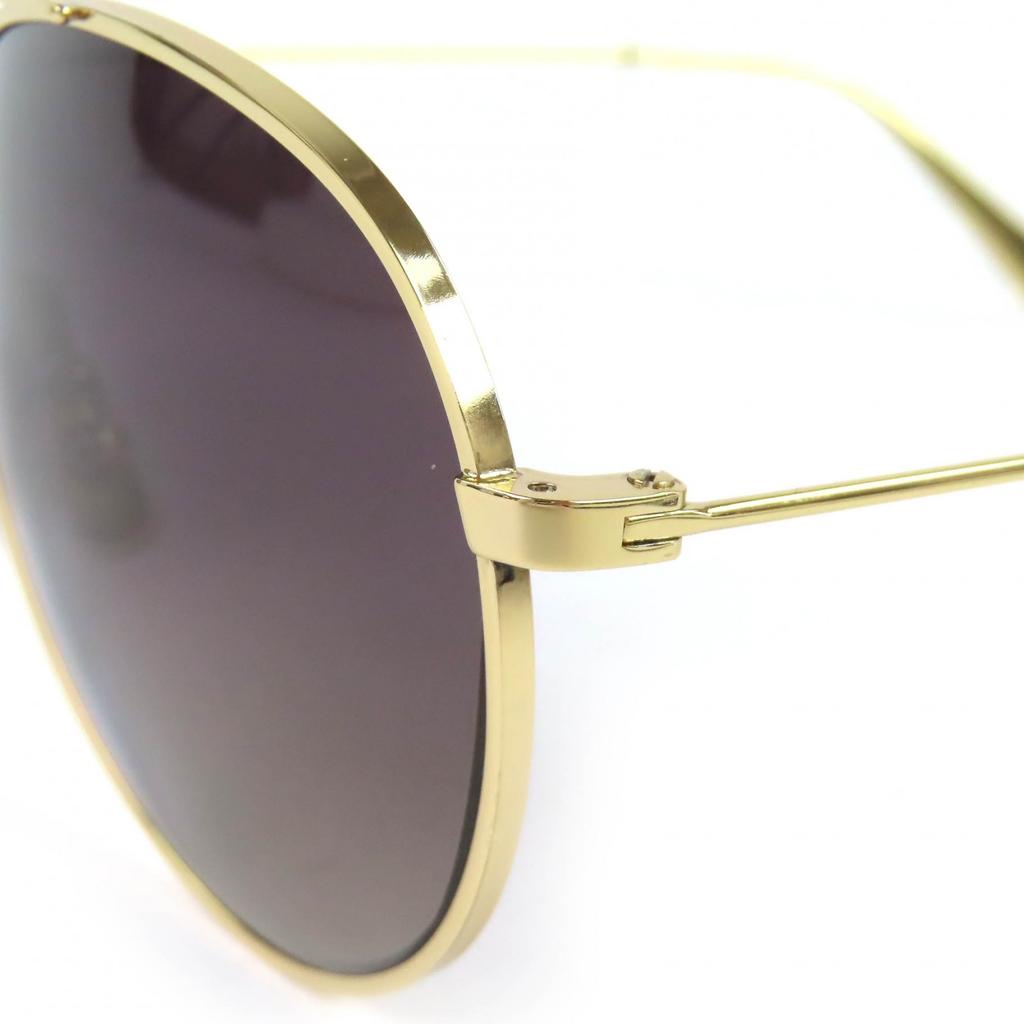 Excellent CELINE sunglasses Two Bridges Teardrop gold cotton mens CL40062U Used