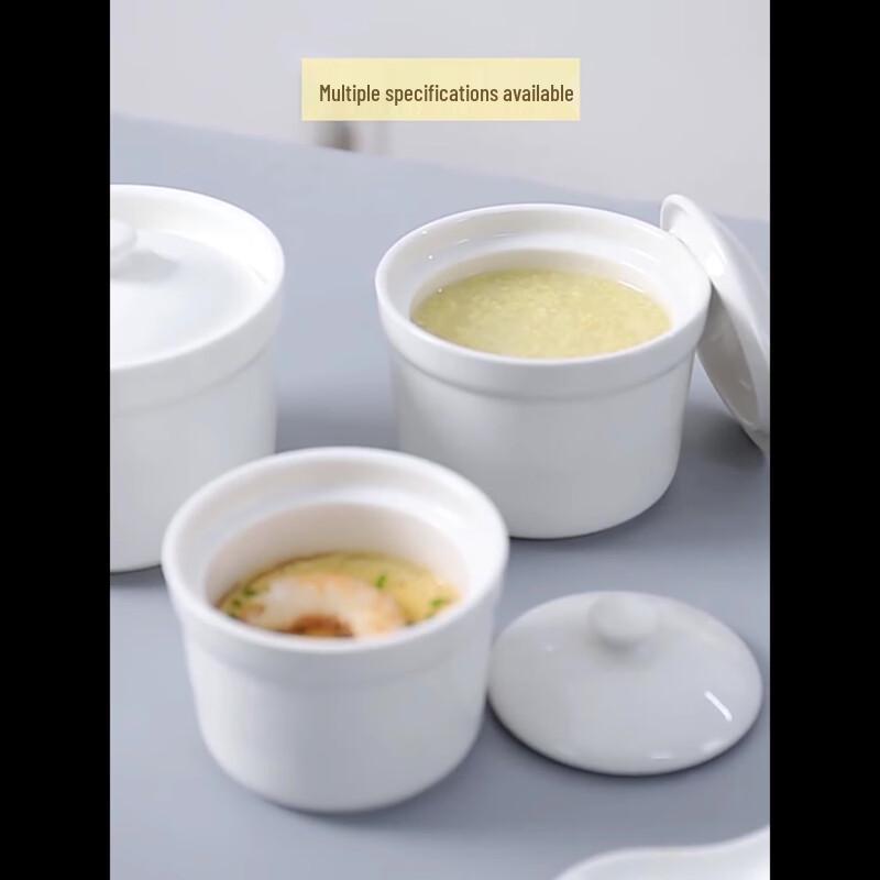 LISM Ceramic 4-inch Double Boiler Stew Pot Set