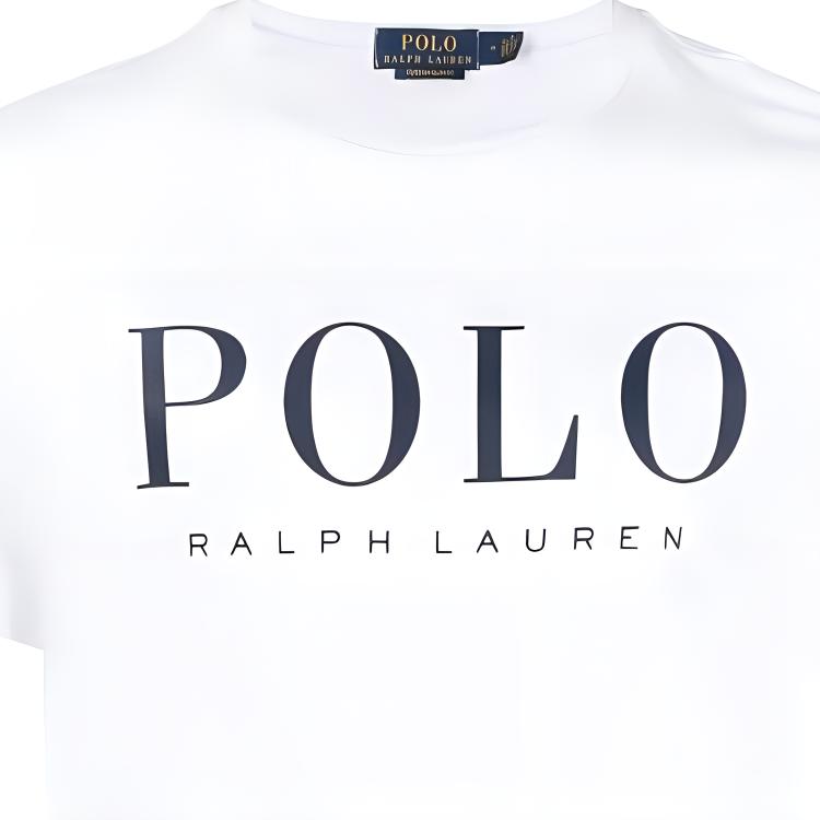 Polo Ralph Lauren Ss22 Large Logo Letter Print Crew Neck Short Sleeve T-Shirt Men Tops White 710860829-008