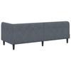 Corner Bed Frame Dark Grey 80 X 200 Cm Velvet