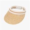 Helen Kaminski Bianka 8 Natural Nuga Stripe Visor Sun Cap