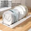 Telescopic Pot Rack Pan Holder Rack Kitchen Flexible Pot Stand Kitchen For Pots And Pans Lid With 7 Adjustable Compartment