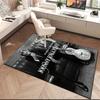 1pc Johnny Hallyday Retro Records Carpet Rug for Living Room Bedroom Home Sofa Decoration,Kids Play Non-slip Floor Mat