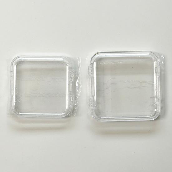 3Pcs Transparent Acrylic Badge Storage Box Set Anime Game Display Case Dustproof Square Organizer for Badges Stationery