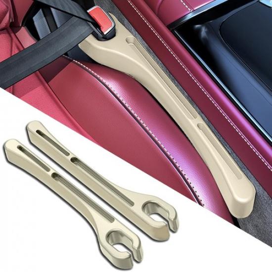 2PCS Car Seat Gap Filler Organizer, Car Seat Gap Organizer with Phone , Beige