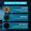 Luminous Wall Clocks Wooden Glow In The Dark Clock 12 In Silent Non-Ticking Lighted Wall Clock for Office Living Room Home Decor