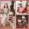 Christmas Stockings Gift Bag 18 Inches Large Size Cable Knitted Stocking for New Year Holiday Christmas Party Decoration