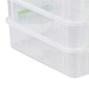 Stackable Storage Box Desktop Toy Blocks Organizer Box with Lid Storage Organizer Box for Bedroom