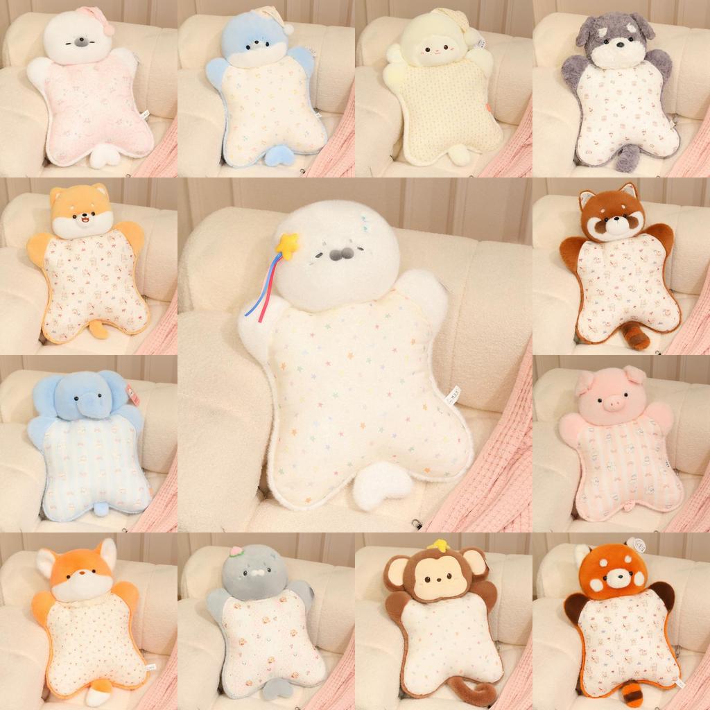 Penguin Seal Raccoon Panda Plush Toy Large Stress Relief Cushion For Kids Girls Birthday Gift