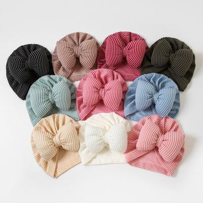 Style Baby Striped Big Bow Headband Hat Baby Products New Indian Hat, Baby Hat