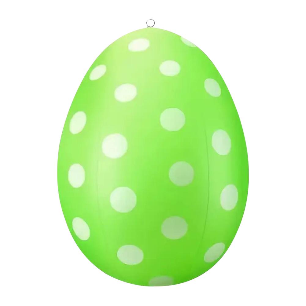 Easter Inflatable Egg Balloon DIY PVC Egg Ornament Wear Resist Colored Egg Balloon for Outdoor Garden Yard Lawn Pendant