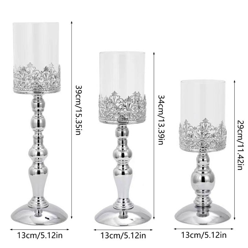 Europäischer Halter Metallfuß Kerzenständer Tischdekorationen Säulenständer für Hochzeitsfeiern Heimdekorationen X3UC