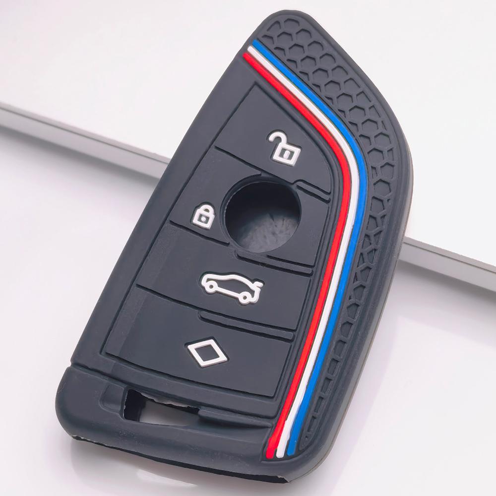 Key Case Cover for BMW X1 X2 X3 X4 X5 X6 X7 F10 Anti-Scratch Surface Shockproof Structure Soft Grip Texture Easy Install Design Car Remote Accessory