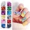 Nail Art Sequins 3D Square Rhombus Polygon Nail Sequins Laser Sequins DIY Nail Art Decor
