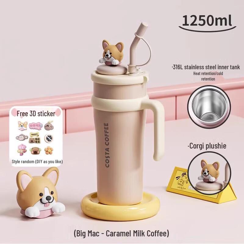 COSTA Jumbo 2.0 316L Large Capacity Straw Thermos Cup
