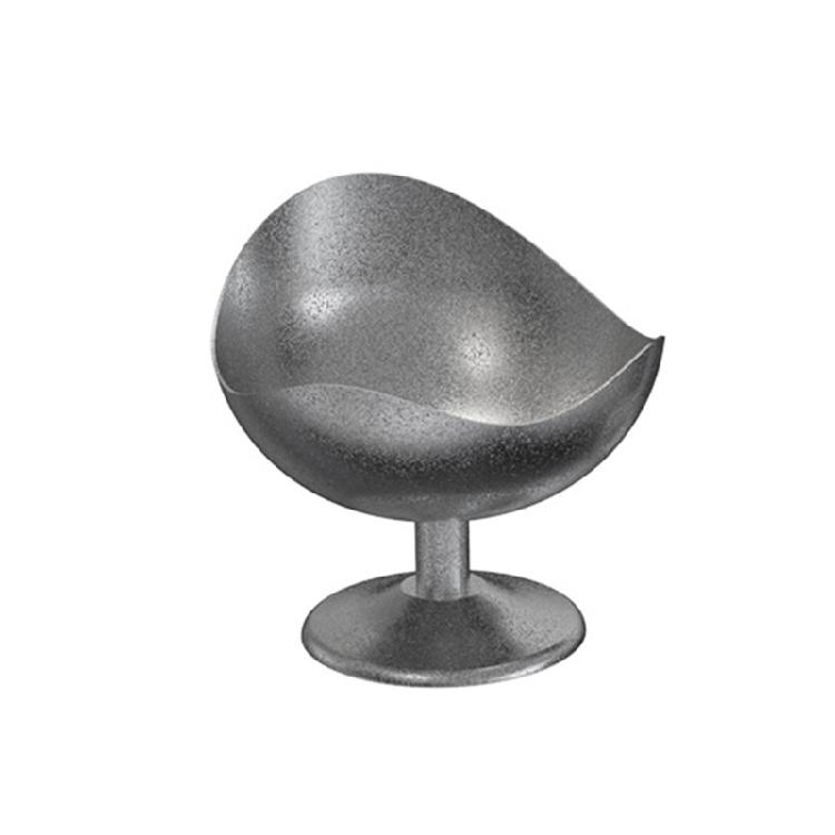 Elegant High Footed Metal Serving Dish Bowl For Mousse And Dessert Stainless Steel Irregular Shape Ice Cream Goblet Cup серебряный