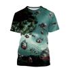 2024 new 3d printing T-shirt unisex diving art casual sweatshirt crew neck street top