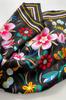 Satin Scarf 70X70 - Flowers on a Black Background