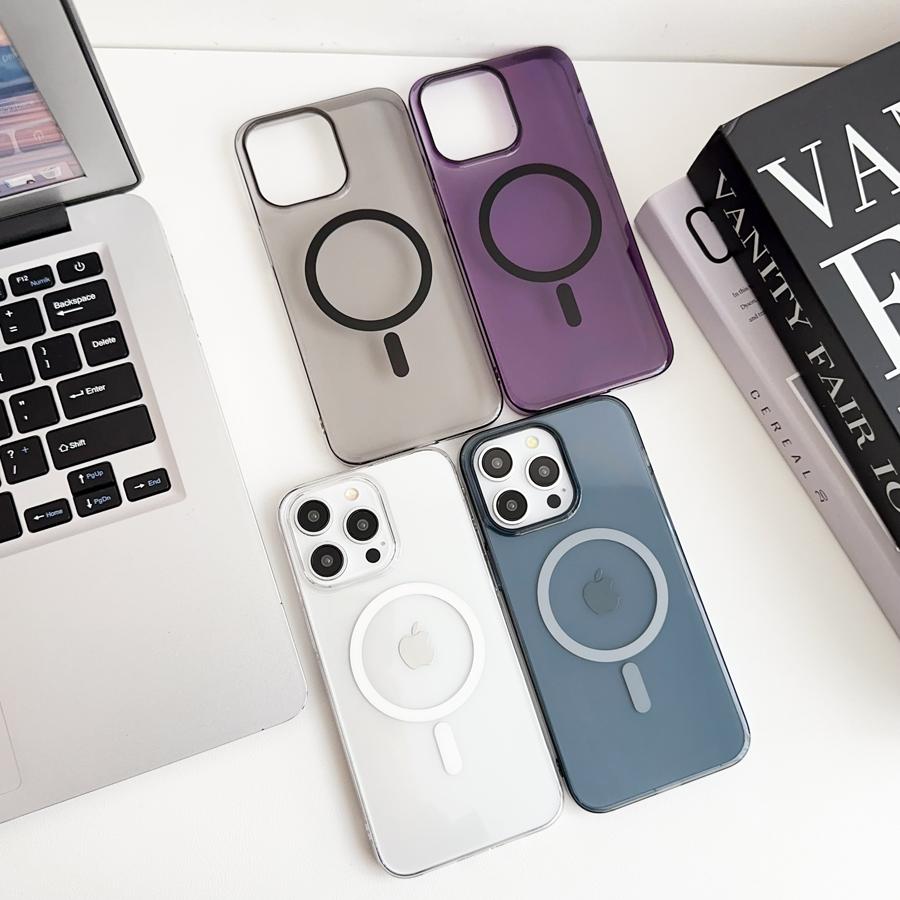 Ultradünne transparente magnetische Telefonhülle für iPhone 16 15 14 13 12 11 Pro Max iPhone16 Wireless Charge Back Clear Cover