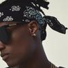 Full Diamond Dollar Design Zircon Stud Earrings Hip Hop Fashion Unisex Jewelry