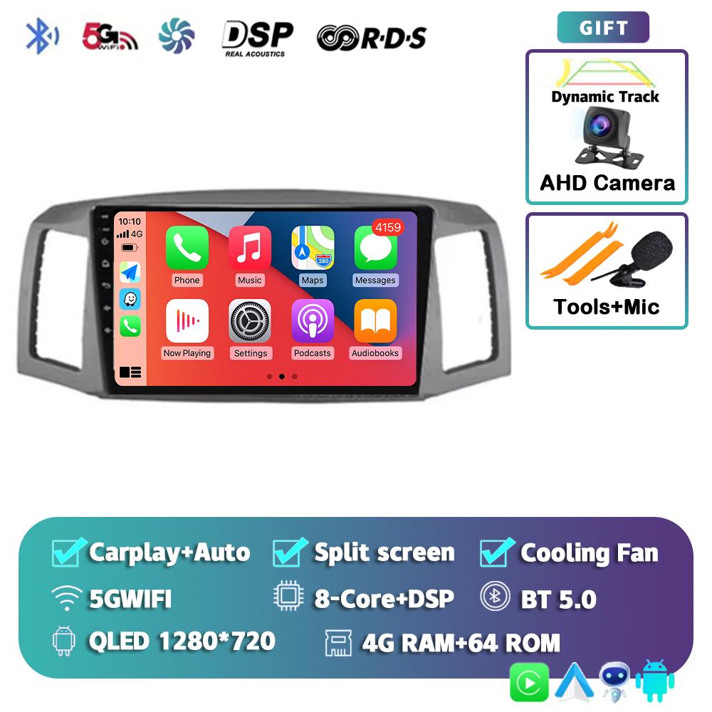 Android 14 Carplay Auto 4G For Jeep Grand Cherokee 2004 2005 2006 2007 Car Radio GPS Multimedia Video Player DSP Stereo No 2Din