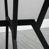 Dining Table, Round Kitchen Table with Black Legs, Anti-slip Foot Pads for Living Room, Dining Room 90 x 76 cm, Brown