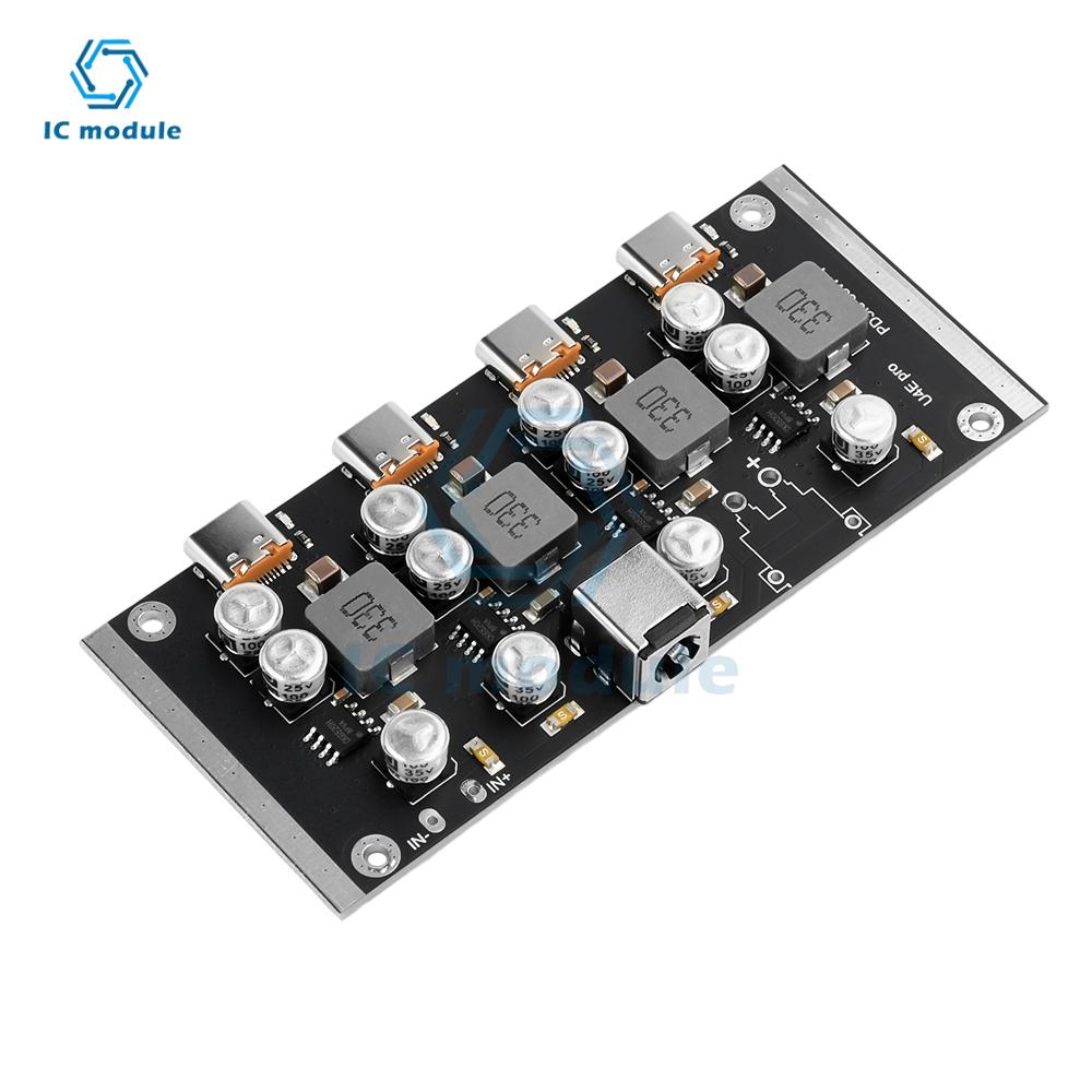4-Way PD65W Fast Charging Module Type-C interface USB-A Support PD3.0/2.0 QC3.0/2.0 FCP AFC Fast Charging DC5.5*2.5/DC5.5*5.1
