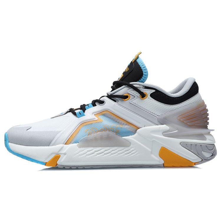 Li Ning 001 Ti Classic Низкие беговые кроссовки Унисекс кроссовки Серо-синие AGLR009-1 43