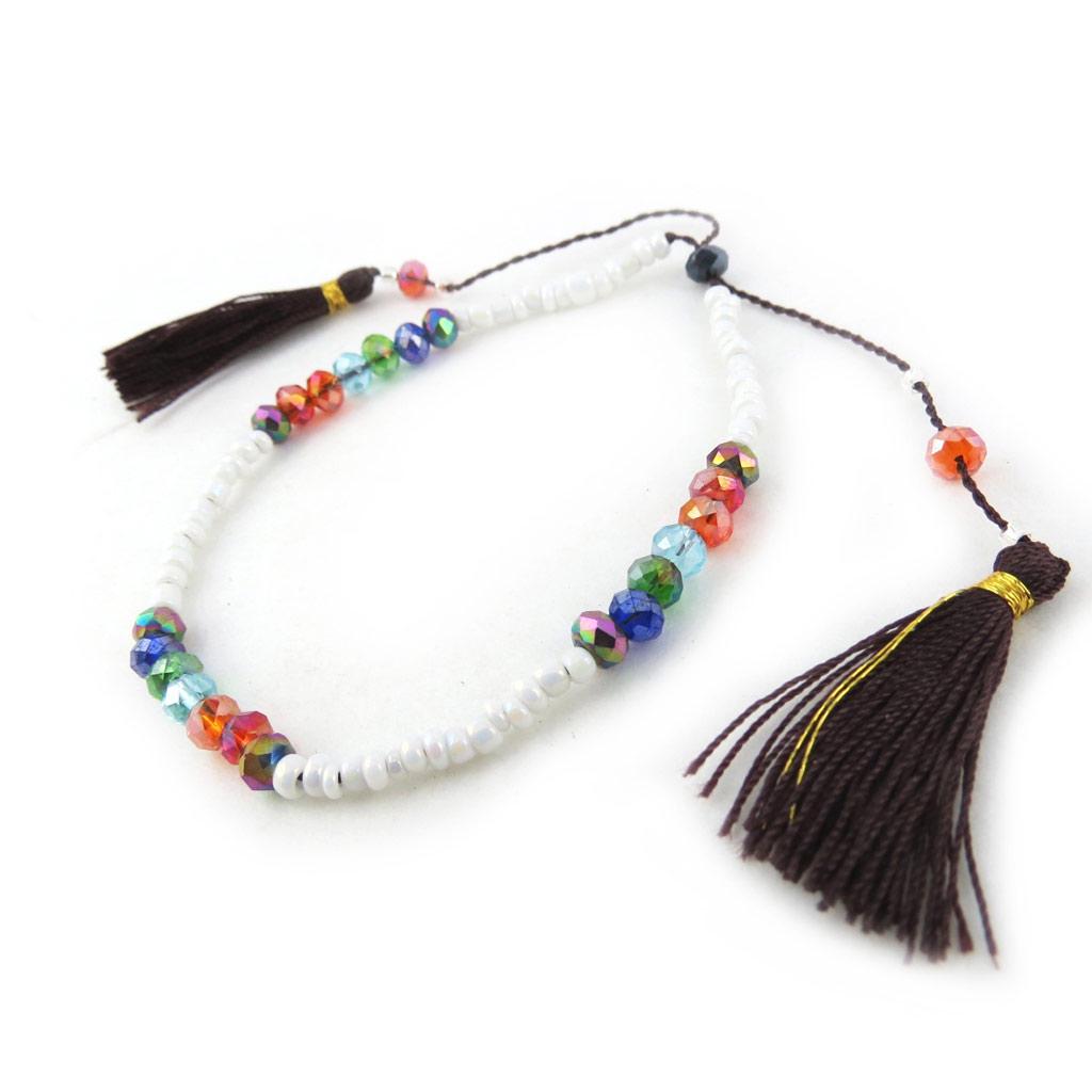 Les Trésors De Lily [N1165] - Multicolored White 'Altai' Ethnic Bracelet