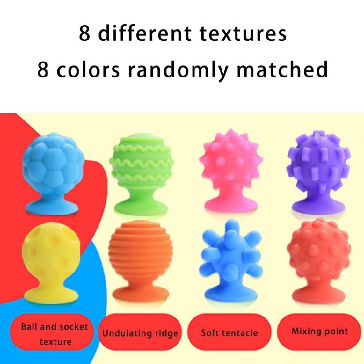 8pcs Textured Sensory Suction Cup Toy For Kids Quiet Tactilely Toy For Stress Relief And Autism Support for Classroom Use