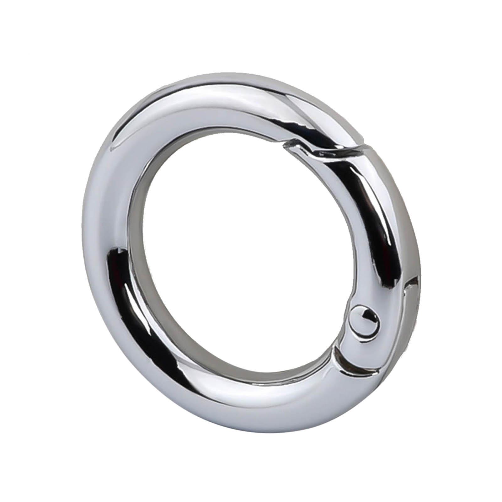 

10 Pieces Alloy Open Rings Metal O Rings Spring Clasps DIY Keychain Parts for Artistic Creation and Keychain Attachments 25mm серебряный