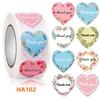 500pcs Thank You Sticker Love Heart-shaped Flower Decorative Sealing Labels Vintage Stickers Gift  Scrapbook Supplies