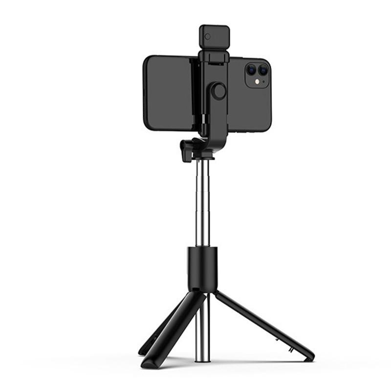 Mini Składany Statyw Bluetooth do Selfie z Lampą Wypełniającą Zdalny Wyzwalacz Bluetooth Wysuwany Drążek do Telefonu Komórkowego Huawei Xiaomi IPhone