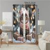 2 pcs   versatile polyester transparent curtains for home decoration Pink Kitty for use in bedrooms and living rooms