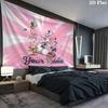 Diddl Custom Name Wall Tapestry Aesthetic Wall Hanging Printed Fabric Blanket Decorative Tapestries for Bedroom Living Room Home Decor