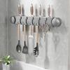 Household Kitchen Plastic Suction Cup Hook Storage Rack Wall Hanging Space Saving Kitchen Supplies Storage Rack