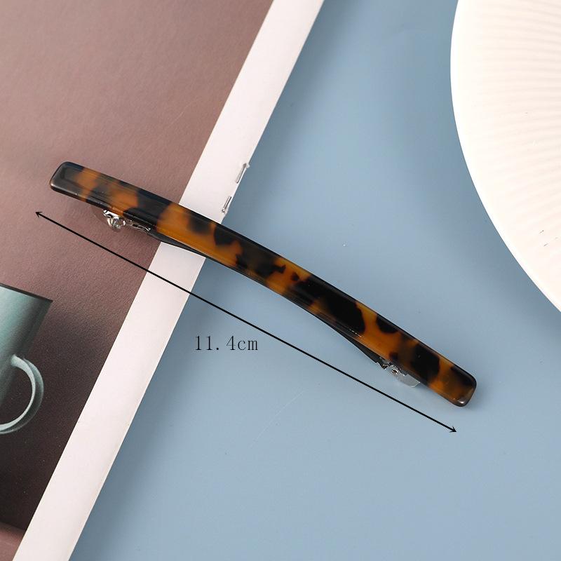 Fashion Women Leopard Acetate Geometric Hair Clips Vintage Hairpins Long Hair Barrette All Match Fashion Hair Accessories Gifts