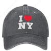 I Love New York Cappellino da Baseball Lavato da Turista I Heart Ny Cappellino Trucker Casual da Papà Estivo Unisex per Esterno Palestra Cappellini da Baseball Protettivi dal Sole