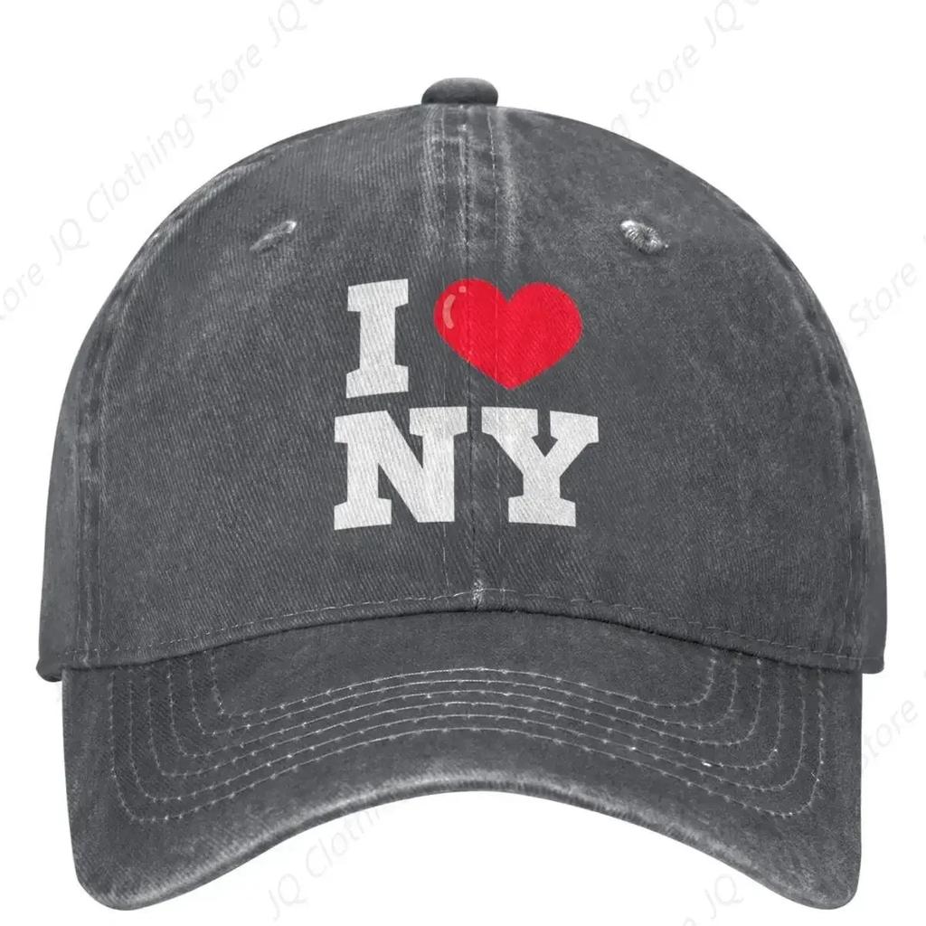 I Love New York Cappellino da Baseball Lavato da Turista I Heart Ny Cappellino Trucker Casual da Papà Estivo Unisex per Esterno Palestra Cappellini da Baseball Protettivi dal Sole